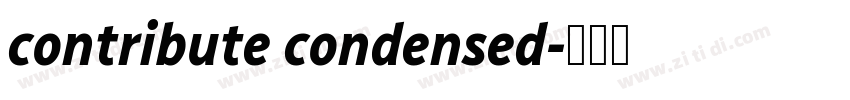 contribute condensed字体转换